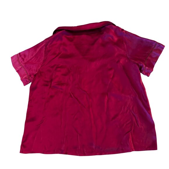 Eberjey Inez Washable 100% Silk Pink Short Pajama Set in Italian Rose Size L - Picture 8 of 10